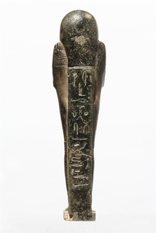 Shabti of dark granite